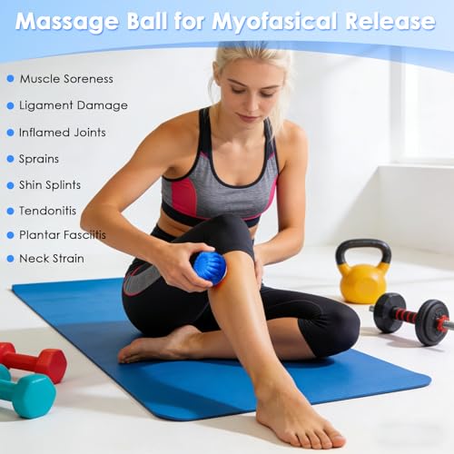 Massage Ice Roller Ball - Cold & Heat Therapy Roller for Deep Tissue Massage Pain Relief, Plantar Fasciitis Roller (Set of Two) - color: Set of 2