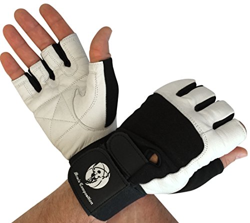 Gym Gloves with Wrist Support for Gym Workout, Crossfit,Weightlifting Black/White or Black Premium Quality Materials. - color: Black/White, size: Small