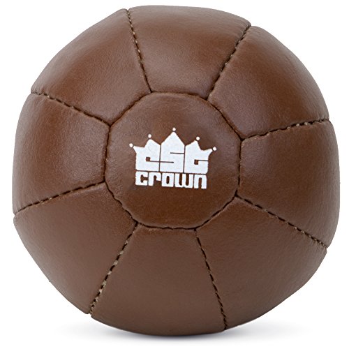 Crown Sporting Goods Vintage Soft Touch Leather Weighted Medicine Ball for Core Fitness, Resistance, Strength Training, & Exercise Conditioning - style: 1 kg (2.2 lbs)