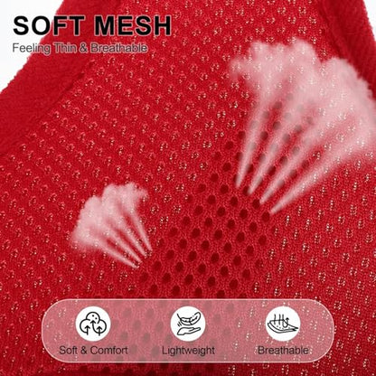 BINGPET Small Dog Harness, No Pull Step-in Puppy Pet Vest, Red - color: Red, size: XS (NECK: 10", CHEST: 10"-14")
