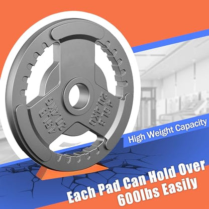 Deadlift Jack Alternative (1 Pair) Easy to Load and Unload Weight Plates, Perfect for Deadlift, Crossfit, Powerlifting, Weightlifting, Home Gym for Your Gym Bag - color: A: Orange