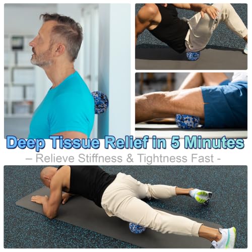 Deep Tissue Massage Ball for Exercise & Recovery - SGS Certification - color: Blue&gray, size: 1-Pack | 5.1-inch