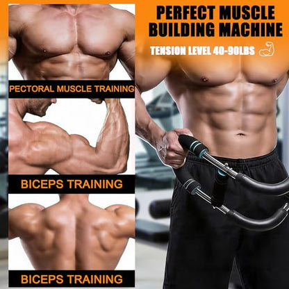 Twister Arm Trainer, 40-100lb Adjustable Chest Workout, Portable Resistance Power Twister for Home & Travel
