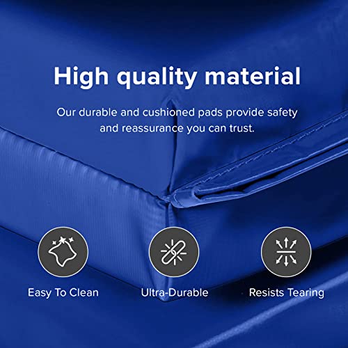 We Sell Mats 4 x 8 ft Folding Exercise Mat, 2 Inch Thick Personal Fitness & Home Gym Mat for Yoga, Pilates, Stretching & Workouts - color: Blue