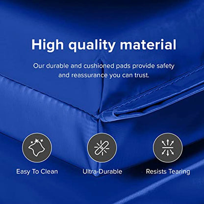 We Sell Mats 4 x 8 ft Folding Exercise Mat, 2 Inch Thick Personal Fitness & Home Gym Mat for Yoga, Pilates, Stretching & Workouts - color: Blue
