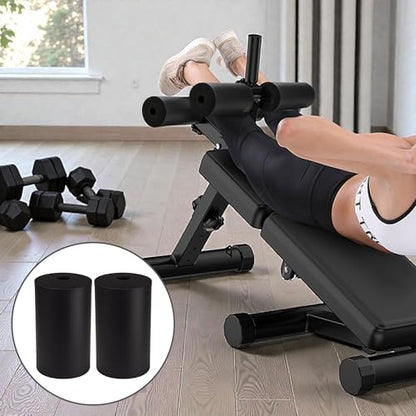 2Pcs Leg Extension Pad Replacement 7 Inch Foot Foam Roller for Weight Bench, PEC Deck, PU High Density Sponge Cover for Home Gym Workout Legs Training Accessories Used for Inversion Table Sit Ups Tube