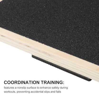 Solid Board Non-slip Wobble Exercise Pad for Adults Coordination Training Home Gym Fitness Equipment