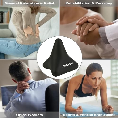 Manual Trigger Point Massage Tool. Small Massager Ball for Deep Tissue Myofascial Release Physical Therapy Foot Plantar Fasciitis Pain Relief Muscle Knot Psoas Hip Flexor Iliacus Release 3×2.6″(Black) - color: Black