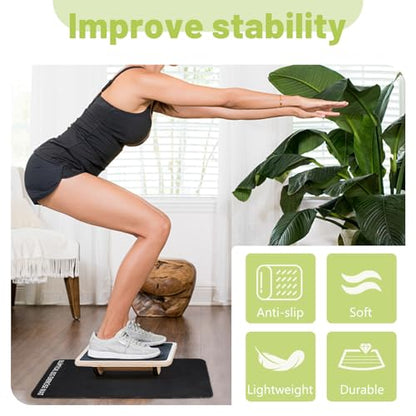 2PCS Non-Slip Water-Absorbing Diatom Mud Workout Mat - Sound-Proof & Floor Protection, 15.7×23.6in Home Use Exercise Equipment Mat for Elliptical Leg Exerciser, Home Gym Must Haves