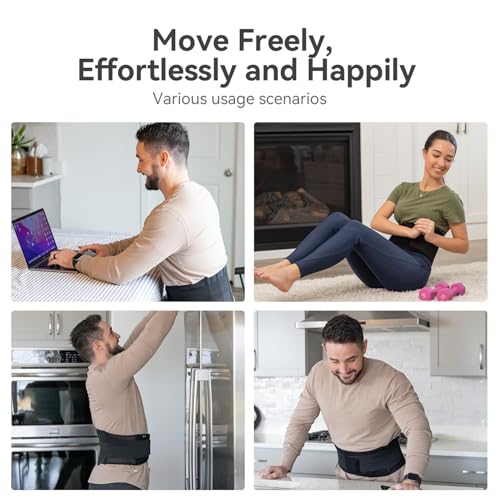Copper-Infused Back Support Brace – Lightweight Lumbar Belt with 6 Supportive Stays for Lower Back Pain Relief, Muscle Spasms, Strains, Arthritis, and Sciatica – for Men and Women (Medium) - size: Medium