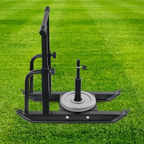 Weight Sled, Heavy-Duty Fitness Sled with Adjustable Shoulder Strap for Training Running Speed Indoor Outdoor