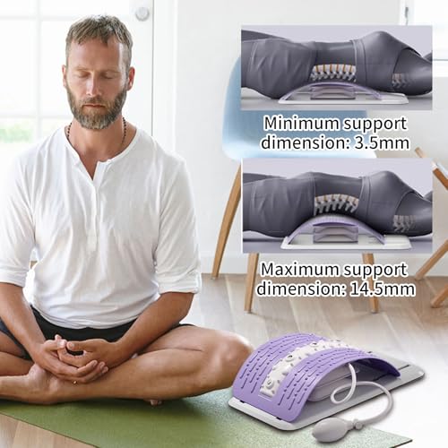 Lumbar Back Stretcher 150kg Load Capacity Ergonomic Non-Slip Portable