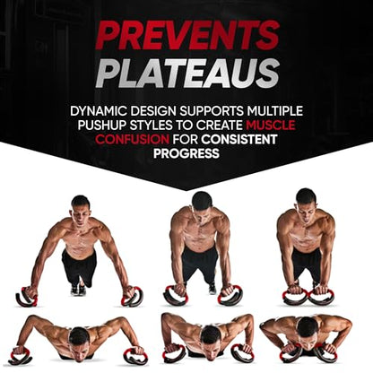 Legend Pushup – Advanced Push-Up Bars to Eliminate Wrist Pain, Generate More Muscle Growth, Deliver Faster Results, and Prevent Plateaus – Rocking Handle Design for Natural Movement and Effective Workouts