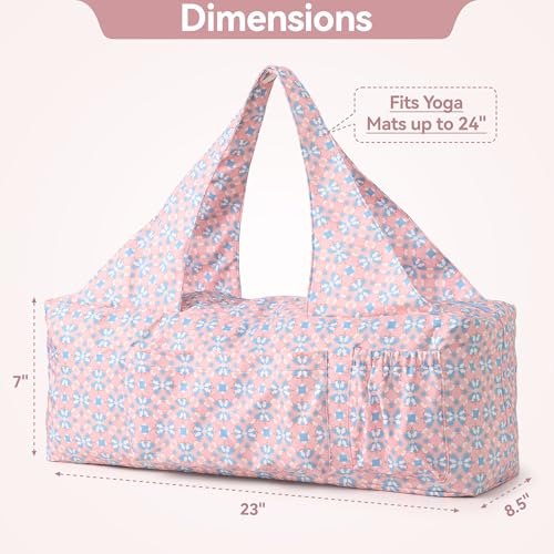 Yoga Mat Bag with Wet Pocket, Large Yoga Mat Carrier Fits All Your Stuff, Personalized Yoga Gifts, Gym Tote Bag for Women