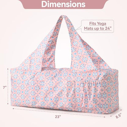Yoga Mat Bag with Wet Pocket, Large Yoga Mat Carrier Fits All Your Stuff, Personalized Yoga Gifts, Gym Tote Bag for Women