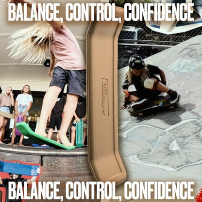 Kickflipper Balance Board, a fun, lightweight trainer that builds balance and confidence - color: Maple