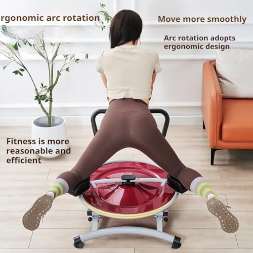 Ab Circle Pro Abdominal Trainer, Core Workout Fitness Equipment with Rotatable Kneeling Pad for Home Gym, Waist, Glutes & Legs Exercise