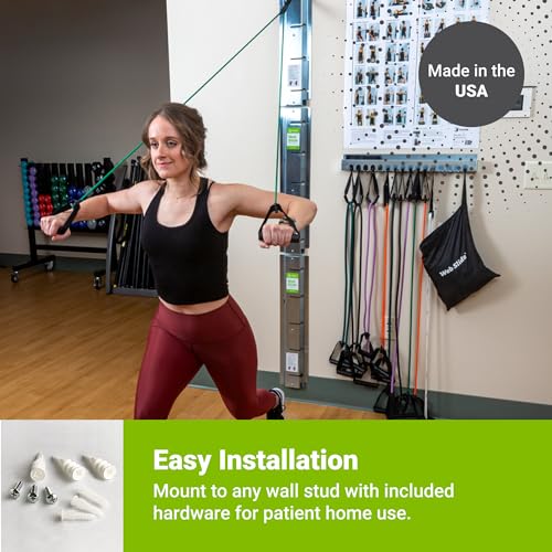 Web Slide Storage Rack — Zinc-Plated Steel — 16 Slots — Perfect for Organizing — Physical Rehab Equipment Storage for Clinic, Home, or Gym