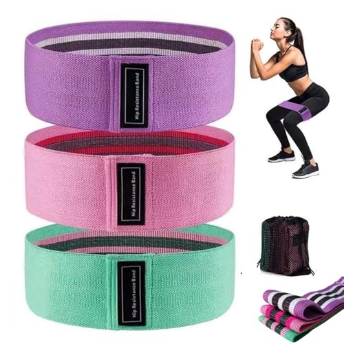 Resistance Bands for Working Out, Resistance Bands, 3 Set of Stretch Exercise Workout Bands for Booty Legs, Booty Band for Yoga Starter Set, Pilates, Working Out Hip Thigh Glute Bands Set