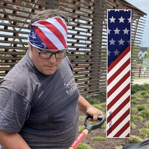 Original Cooling Towel – Be Cool in Style - Heat Relief, Soft, Lightweight, Sun Protection, Easy Clean - Perfect for Biking, Hiking, Running, Yoga, Golf, Gym, Baseball - Stars & Stripes - color: Stars & Stripes