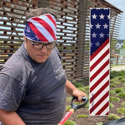 Original Cooling Towel – Be Cool in Style - Heat Relief, Soft, Lightweight, Sun Protection, Easy Clean - Perfect for Biking, Hiking, Running, Yoga, Golf, Gym, Baseball - Stars & Stripes - color: Stars & Stripes
