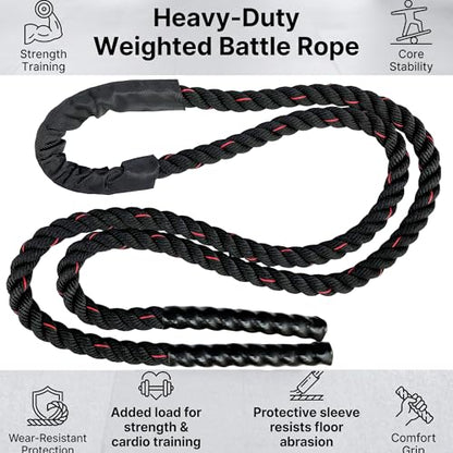 qibylift Weighted Jump Rope for Men and Women, Adult Heavy Skipping Rope, Heavy Jump Ropes for Home Workout, Weight Loss, Shaping Body, Total Body Workout Equipment