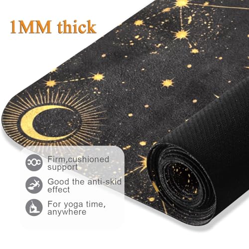 Space Galaxy Constellation Yoga Mat Non Slip Thick Kids Eco Friendly Rubber Workout Foldable Yoga Mat Women Exercise