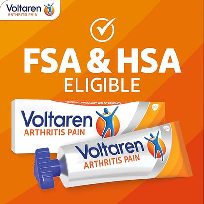 Voltaren Arthritis Pain Gel for Powerful Topical Arthritis Pain Relief with Diclofenac Gel - Easy Open Cap - 100 g X 2