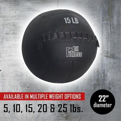 Fitness First Soft Wall Ball, 5-25 LBS, Durable Reinforced for Core Strength Building, Cardio - size: 10lb, new