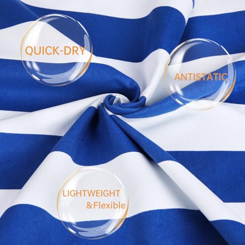 2-Pack Microfiber Beach Towels Set (63"x31.5" + 31.5"x16") | Oversized Quick Dry Sand Free Travel Towel for Beach Pool Gym Camping (Blue) - color: Blue