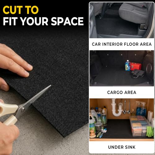 Oil Spill Mat - Garage Floor Mat, Absorbent Oil Pad, Premium Maintenance Mat, Waterproof, Contain Liquid, Protect Garage Surface from Spill & Stain, Reusable, Washable, Durable, Black, 29”x36”