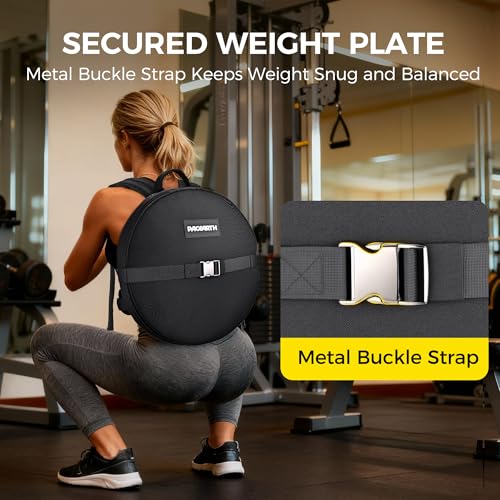 Weighted Strength Training Backpack – Adjustable Weight Plate Bag for Calisthenics, Pull-Ups, Squats & Core Workouts – Fits 17.7" Gym Plates – Metal Buckle Straps & Reinforced Stitching