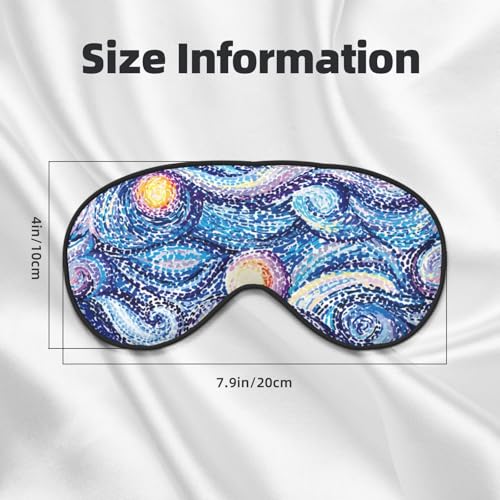 Abstract Blue Night Sky Sleep Mask Eye Mask with Adjustable Strap Eye Sleep Shade Cover Blocks Light for Women Men Airplane Travel Nap - color: Abstract Blue Night Sky