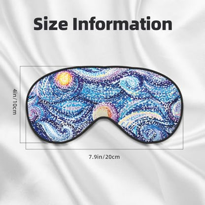 Abstract Blue Night Sky Sleep Mask Eye Mask with Adjustable Strap Eye Sleep Shade Cover Blocks Light for Women Men Airplane Travel Nap - color: Abstract Blue Night Sky