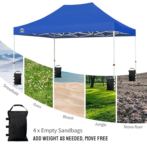 CROWN SHADES Sand Bags for Canopy Legs (120 LBS) Sandbags for Weight, Canopy Weights, Pop Up Tent Weights Bags, Black (Unfilled)