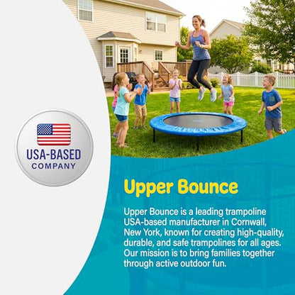 Machrus Upper Bounce Mini Rebounder Trampoline for Adults, Exercise, Indoor Fitness, Foldable Round Jumping Exerciser with Travel Carry Bag, Supports up to 220 lbs - size: 36 Inch