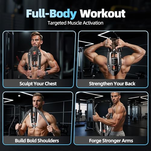 EAST MOUNT Twister Arm Exerciser - Adjustable 22-440lbs Hydraulic Power, Home Chest Expander, Shoulder Muscle Training Fitness Equipment, Arm Enhanced Exercise Strengthener - color: FullBlack