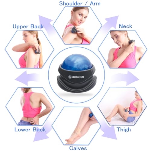 Massage Roller Ball, Tight and Sore Muscles Relief, Manual Massager, Alleviating Shoulder, Arms, Back, Legs, Calves or Muscle Tension