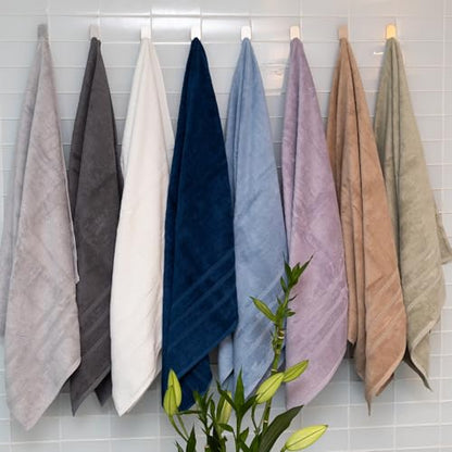 Mosobam Turkish Bath Towels, 4 Pack, 30 x 58 in, 700 GSM, Lavender Aura - color: Lavender Aura, size: Bath Towels, Set of 4