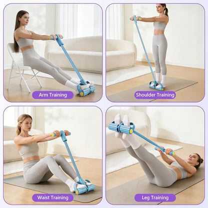 Upgraded Pedal Resistance Band with Handle, Soft Durable Fashion Puller Exercise with Thickened 6 Tension Ropes, Tube Pedal Resistance Device for Abdomen, Waist, Arm, Leg, Core/ABS