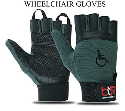 BTR Wheelchair Gloves for Men and Women | Mobility and Disability Gloves with Breathable, Lightweight Design, Non-Slip Grip, and Padded Palm Protection - color: Black, size: Small