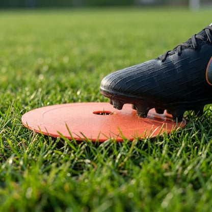 Toddmomy 1 Set Flat Cone Spot Markers for Soccer Training - Field Marking Discs with Storage Bag and Rack - for Agility Practice, Classroom Activities, Sports Training