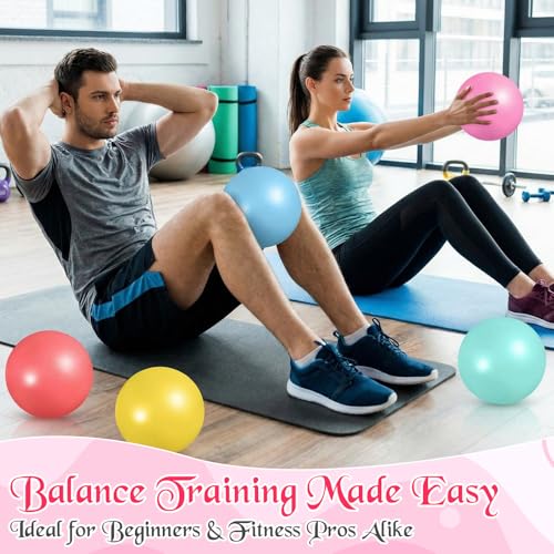 Sotiff 20 Pcs Small Exercise Pilates Ball Bulk 9 Inch Mini Yoga Ball Anti Burst and Slip for Stability Fitness Physical Therapy Stretching & Core Workout at Home Gym Class