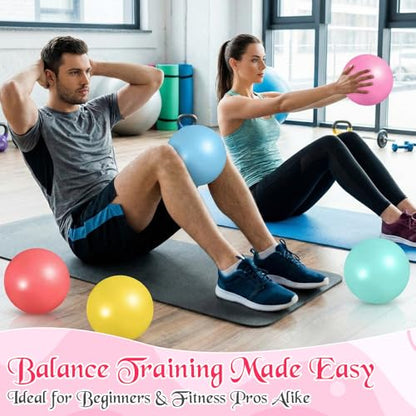 Sotiff 20 Pcs Small Exercise Pilates Ball Bulk 9 Inch Mini Yoga Ball Anti Burst and Slip for Stability Fitness Physical Therapy Stretching & Core Workout at Home Gym Class