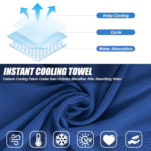 4 Pack Cool Towels for Gym Yoga Fitess Running Hiking Tennis,Cooling Towel for Neck and Face(4 Pack-04) - color: 4 Pack-04