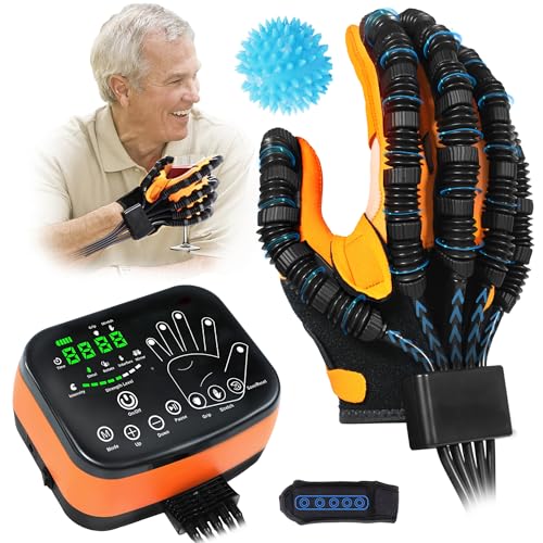8th Generation Robotic Hand Glove For Stroke Rehab, Hand Therapy Equipment,Glove For Stroke Recovery, 4 Modes, Adjustable Intensity, Touch Panel.