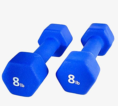 Neoprene Coated Dumbbell Hand Weight Set - style: 26-Pounds total -2 Pairs (5-LB, 8-LB)