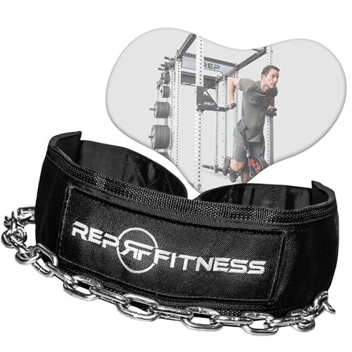 Rep Fitness Dip Belt, Weight Lifting, Gym Equipment, Workout Belt, Chain Strap, Back Support, Training Gear, Fitness Accessories, Squat Belt, Powerlifting, Men’s Exercise Belt