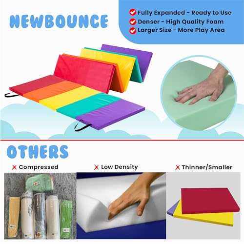 New Bounce Tumbling Mat for Kids - Gymnastics Mat - Folding Exercise Tumble Mat for Home Gyms - color: Tumbling Mat