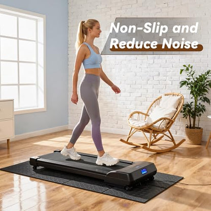 Walking Pad Mat for Carpet - 0.25" Thick Foldable Treadmill Mat - size: 55"L x 23.6"W x 0.3"Th